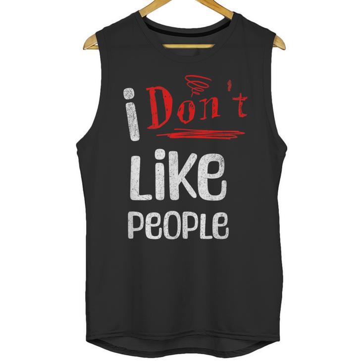 I Don't Like People Introvert Small Unisex Tank Top