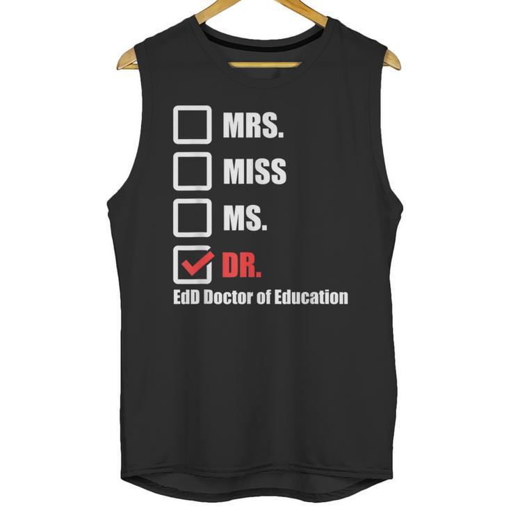 EdD Doctor Of Education Dr Doctorate Graduation Unisex Tank Top