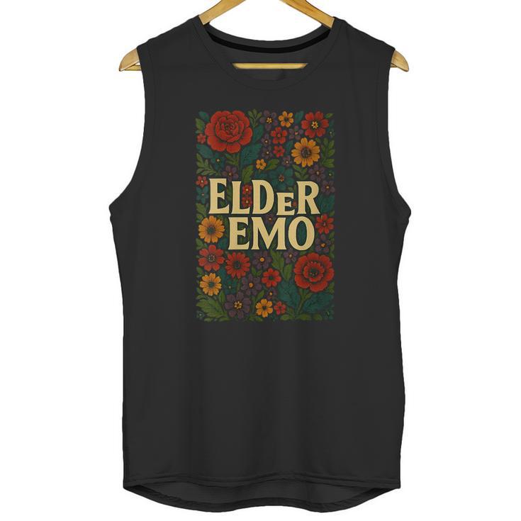 Elder Emo Floral Gothic Vintage Nostalgia Unisex Tank Top