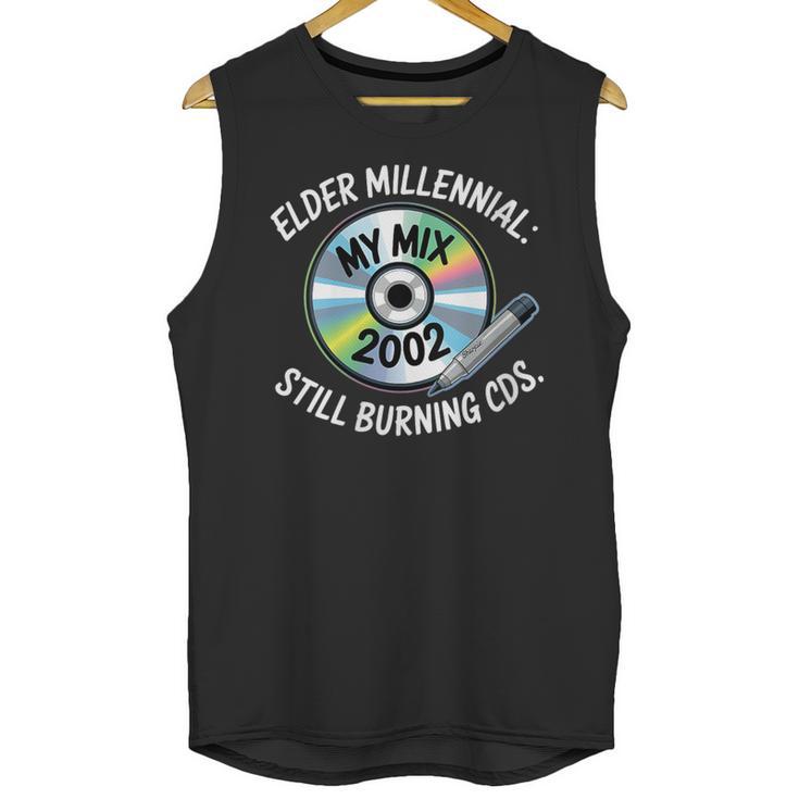 Elder Millennials Embracing 90s CDs Nostalgia Vibes Unisex Tank Top