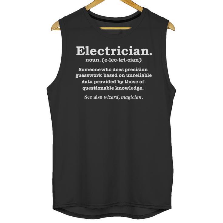 Electrician Definition Graduation Graduate Unisex Tank Top