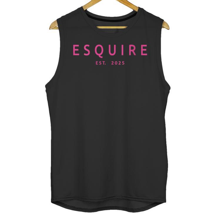 Esquire Est 2025 Women Lawyer Attorney Law School Graduation Unisex Tank Top