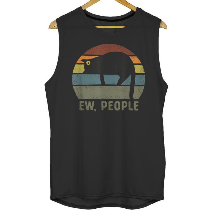 Ew People Cat Lazy Introvert Anti Social Unisex Tank Top