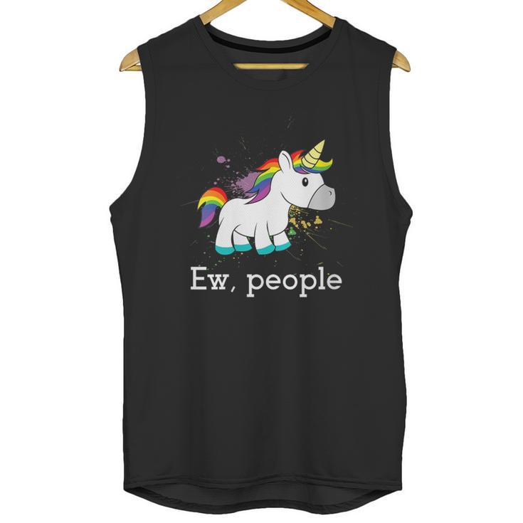 Ew People Unicorn Lover Introvert Rainbow Unicorn Unisex Tank Top