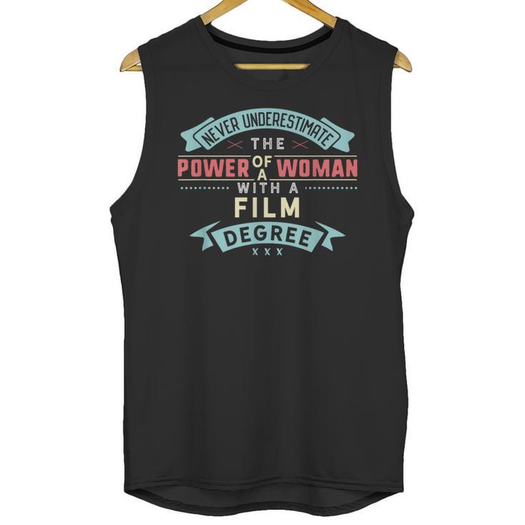 Film Degree Major Shirt Strong Woman Graduation Unisex Tank Top