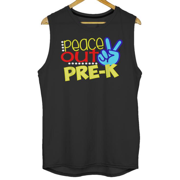 First Day Of School Shirt Peace Out Pre-K Graduation Kids So Unisex Tank Top