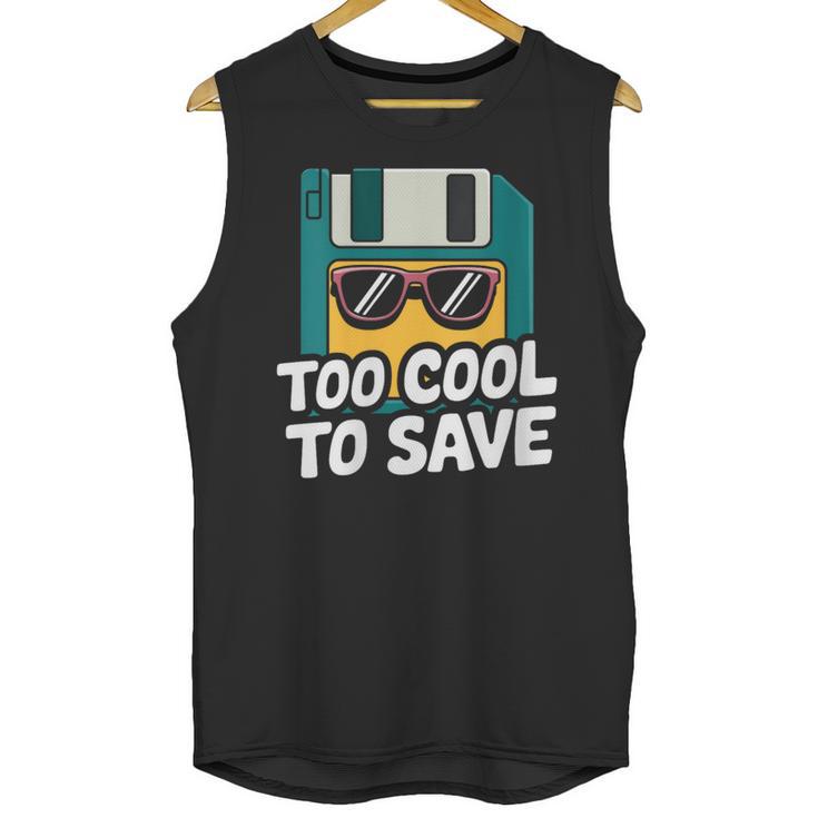 Floppy Disk Retro Tech Nostalgia Old School Computing Humor Unisex Tank Top