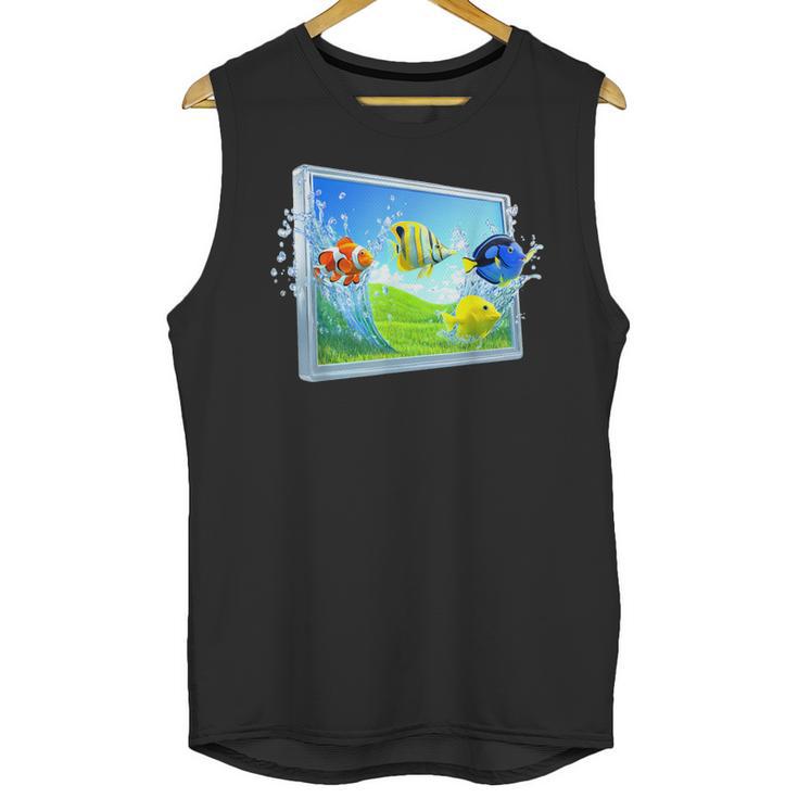 Frutiger Aero Fish Unisex Tank Top