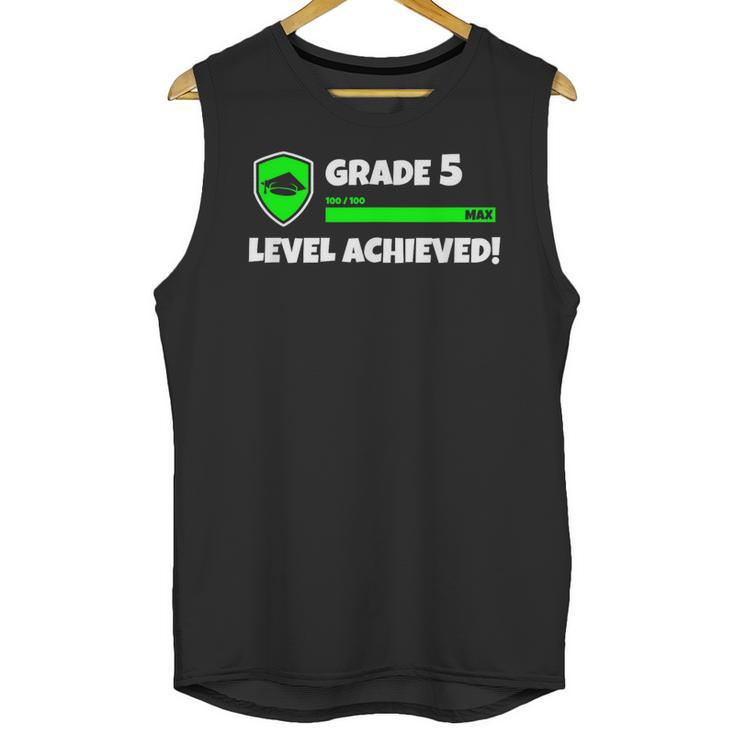 Grade 5 Level Achieved Video Gamer 5th Grade Graduation Unisex Tank Top