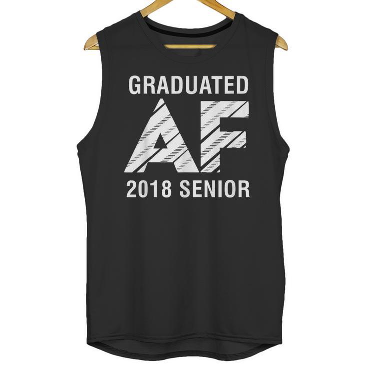 Graduated AF 2018 Senior Graduation Shirt Unisex Tank Top