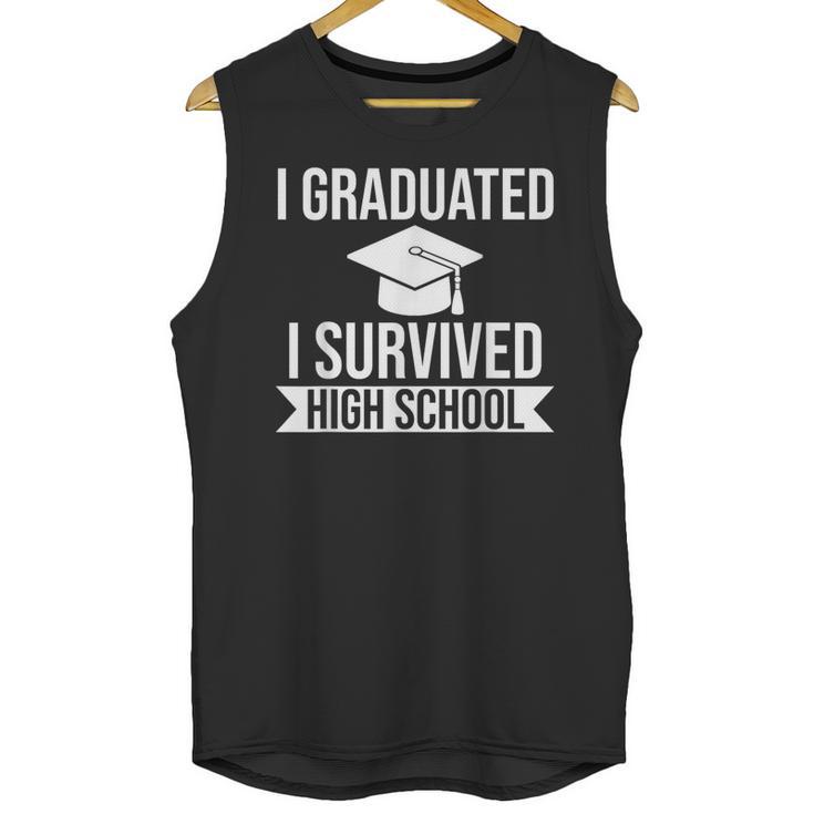 I Graduated I Survived High School Graduation Unisex Tank Top