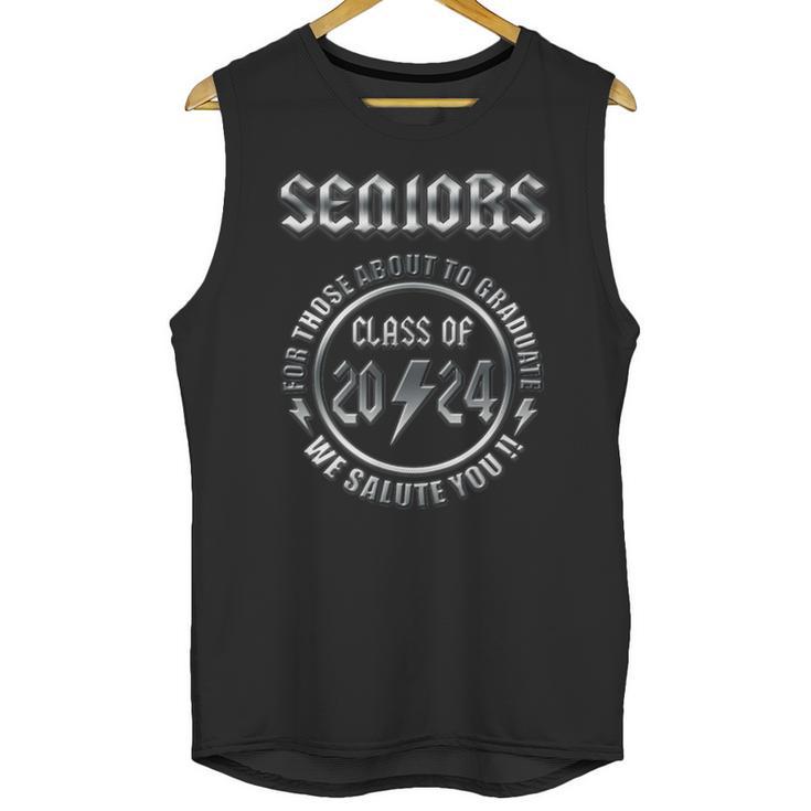 Graduation 2024 Rock & Roll Style Senior Unisex Tank Top