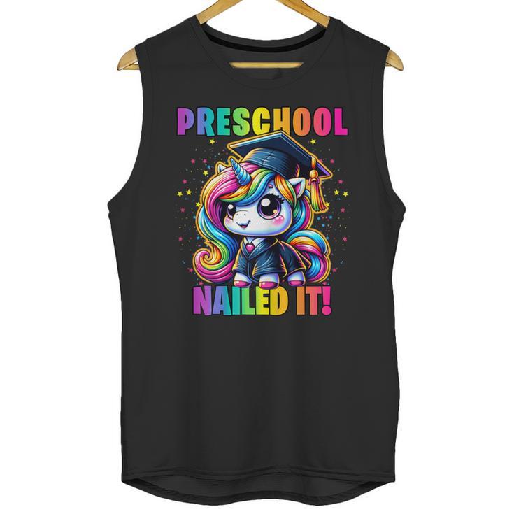 Graduation Preschool Unicorn Nailed It Pre-K Girls Grad Unisex Tank Top