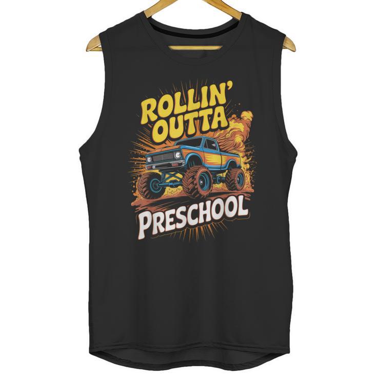 Graduation Rollin' Outta Preschool Monster Truck Boys Pre-K Unisex Tank Top