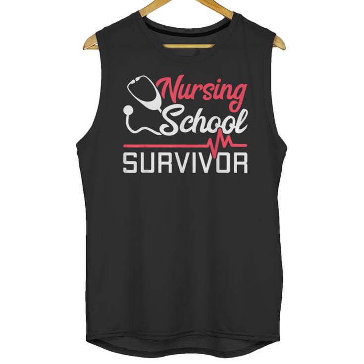 Graduation Shirt For Nurses Nursing School Survivor Tee Unisex Tank Top