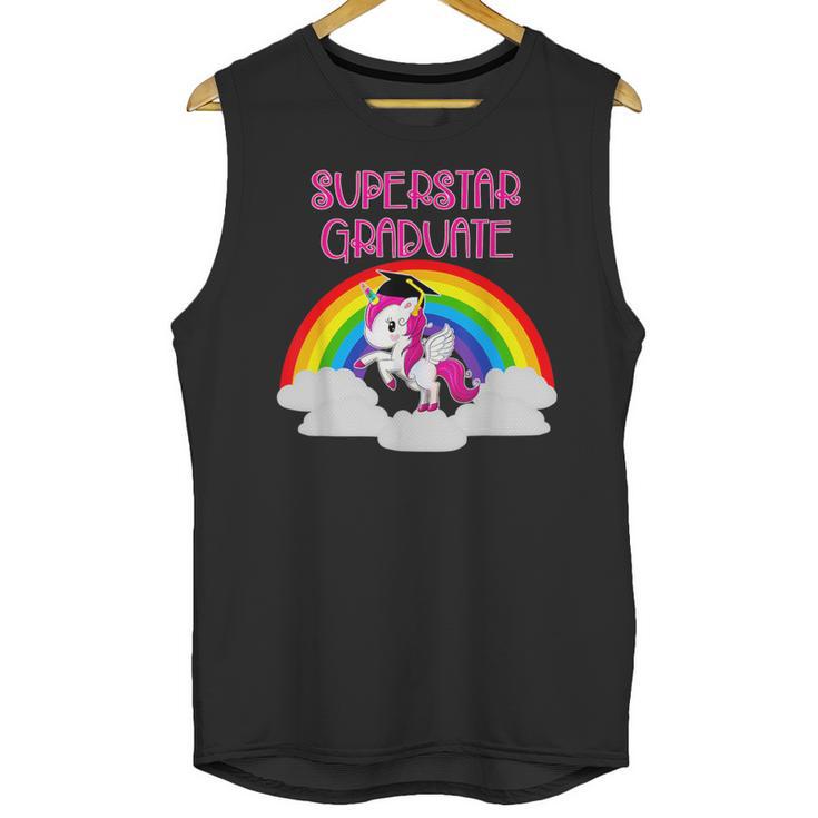 Graduation Unicorn Superstar Magical Colorful Rainbow Tshirt Unisex Tank Top