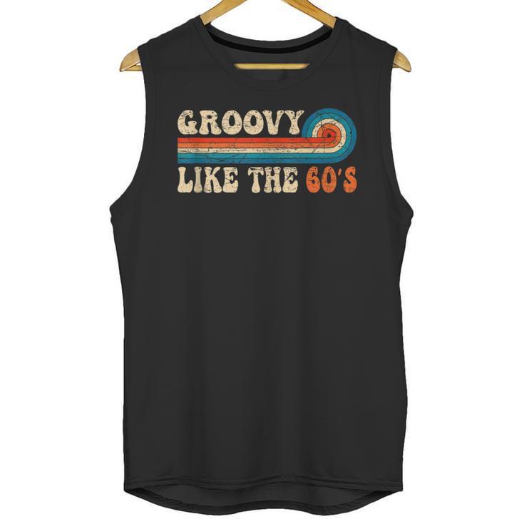 Groovy Like The 60s Aesthetic Nostalgia 1960's Retro Unisex Tank Top
