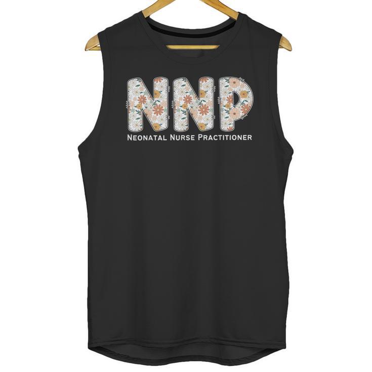 Groovy NNP Neonatal Nurse Practitioner Floral Graduation Unisex Tank Top