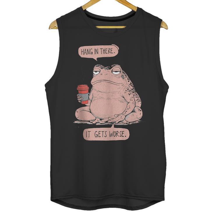 Hang In There It Gets Worse Introverts Anti Valentines Day Unisex Tank Top