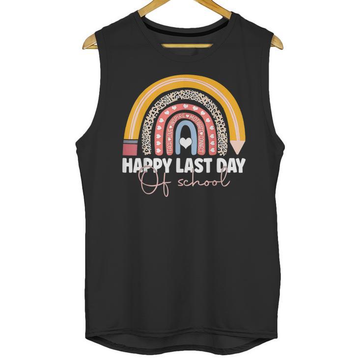 HAPPY LAST OF DAY SCHOOL Rainbow Teacher Student Graduation Unisex Tank Top