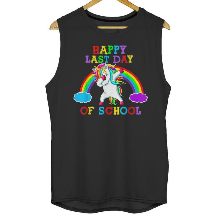 Happy Last Day Of School Teacher Student Graduation Unicorn Unisex Tank Top