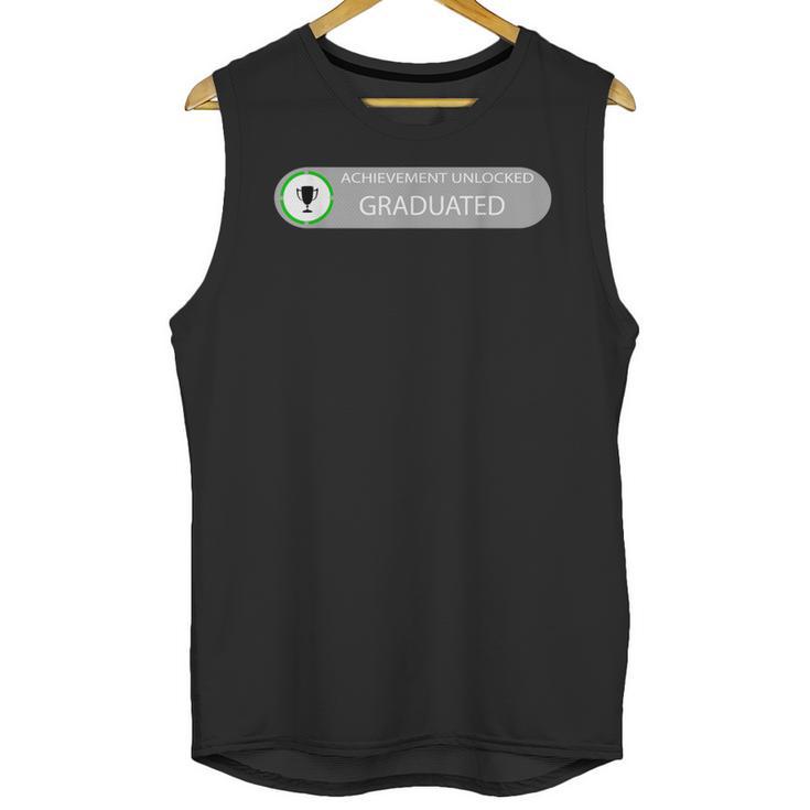 High School Or College Graduation Achievement Unlocked Unisex Tank Top