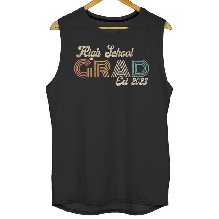 High School Grad 2023 Class Of 2023 Retro Graduation Done Unisex Tank Top