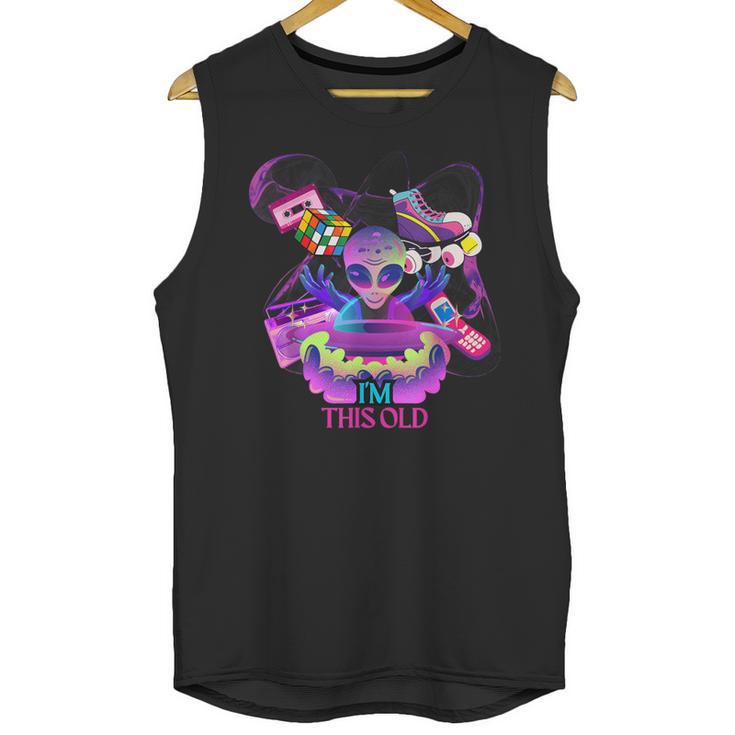 I’m This Old Retro 80s Nostalgia Alien Unisex Tank Top