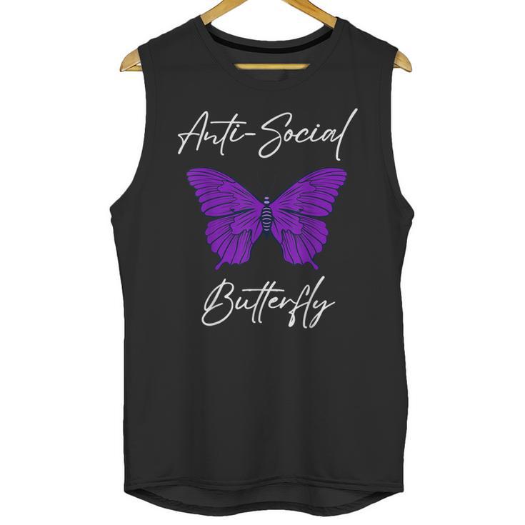 Introvert Antisocial Butterfly For Women Men Unisex Tank Top