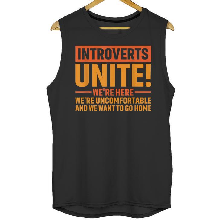 Introvert Antisocial Sarcasm Introverts Unite Anti Social Unisex Tank Top
