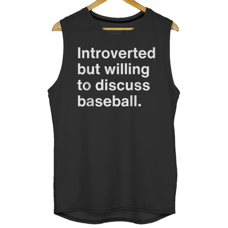 Introvert Baseball Player Fan Unisex Tank Top