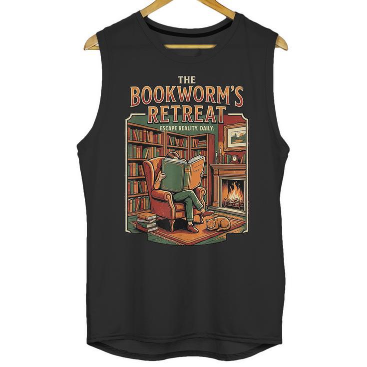 Introvert Book Lover The Bookworm's Retreat Unisex Tank Top
