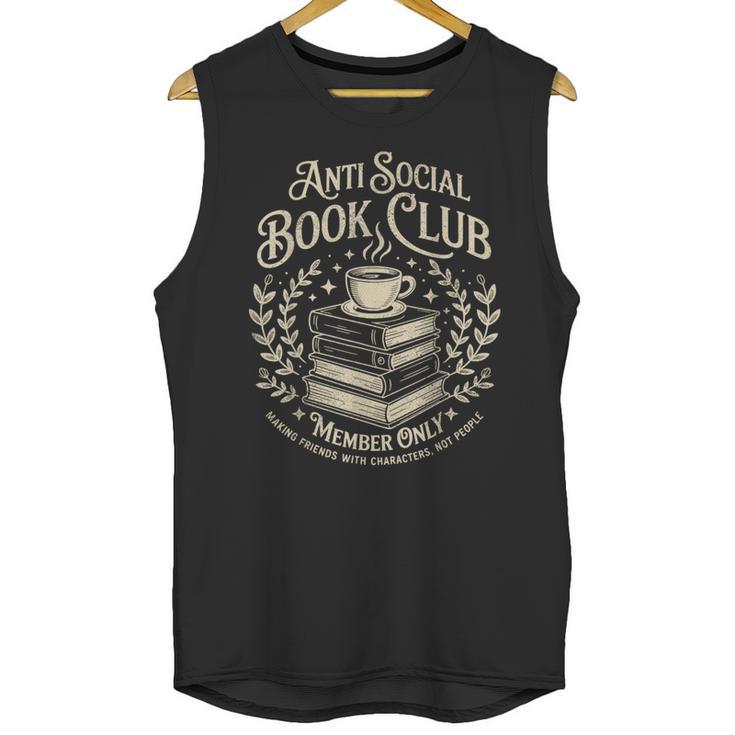 Introvert Books Club Member Coffee Book Lovers Vintage Unisex Tank Top
