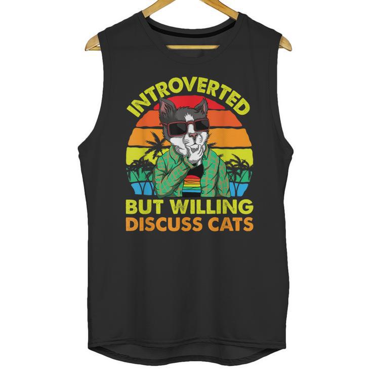 Introvert Cats Sarcasm Cat Lover Introverts Unisex Tank Top