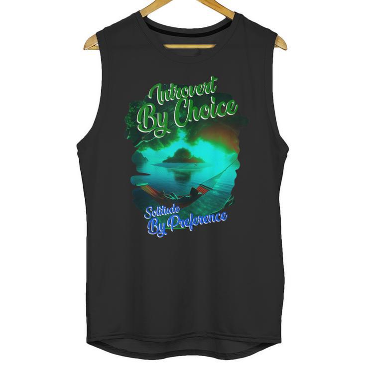 Introvert Choice Solitude By Preference Unisex Tank Top