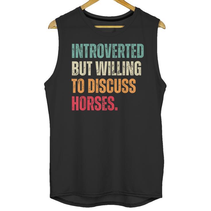 Introvert Cute Horse Lover Horse Riding Equestrian Unisex Tank Top