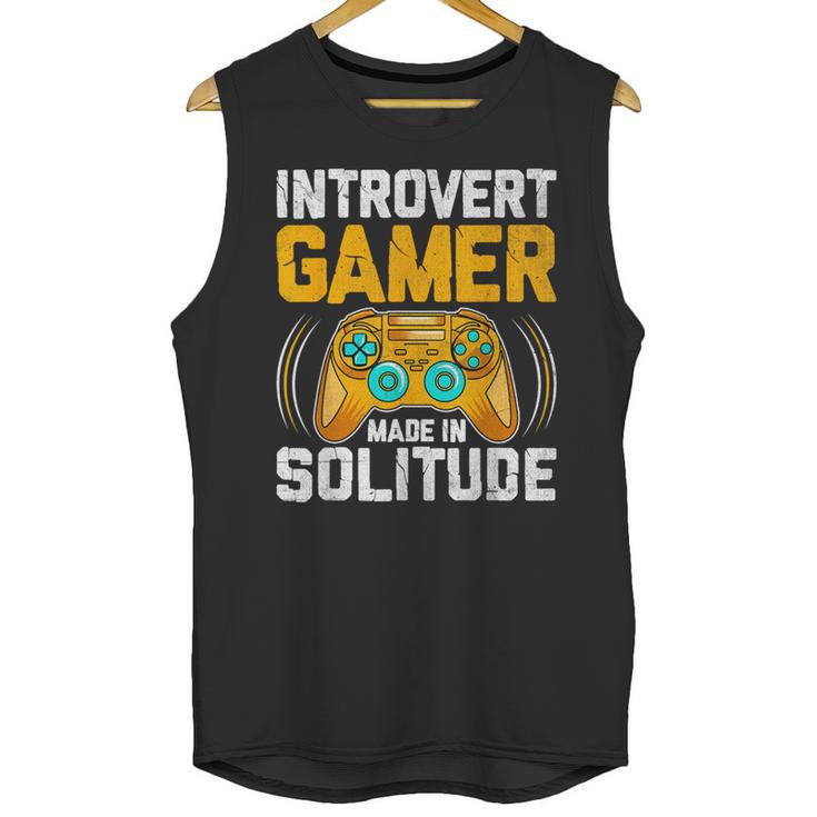 Introvert Gamer Video Games Anti Social Team Player Unisex Tank Top