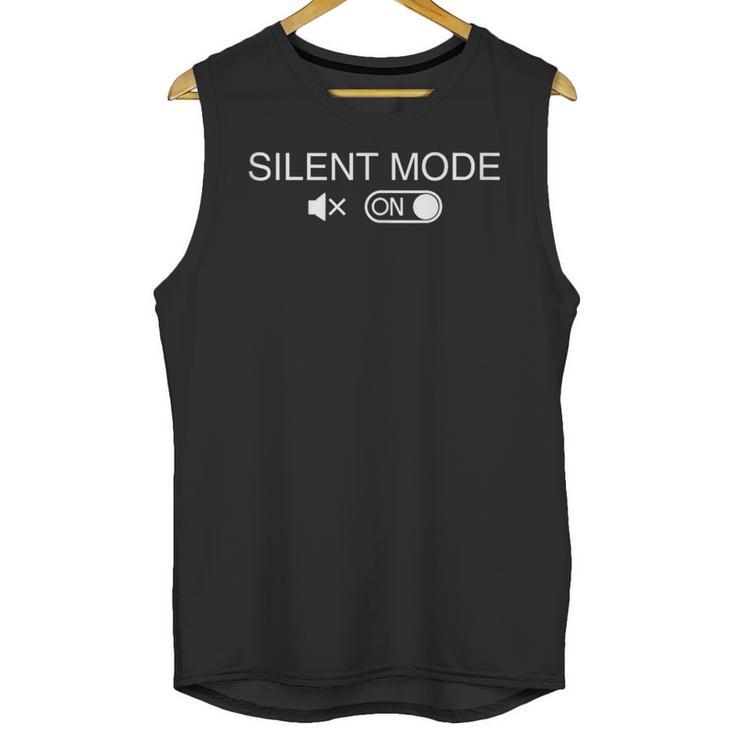 Introvert Introverts Silent Mode Minimalist Men Unisex Tank Top