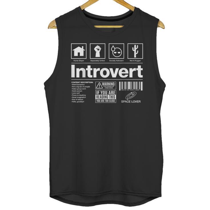Introvert Label Signs Unisex Tank Top
