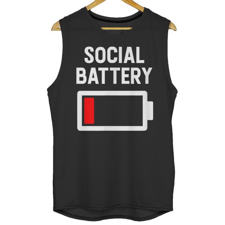 Introvert Low Social Battery Level Anti Social People Unisex Tank Top