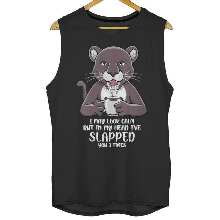 Introvert Panther And Coffee Lovers Unisex Tank Top