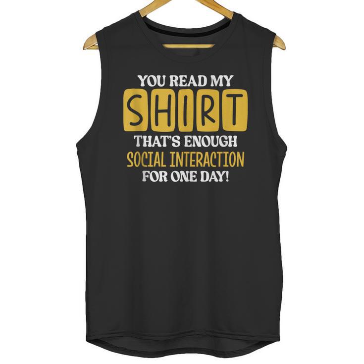 Introvert Quote Motivational For Men Women Kids Unisex Tank Top