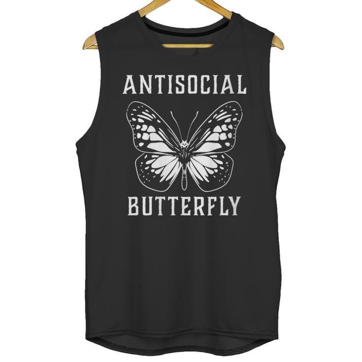 Introverted Introvert Antisocial Butterfly Unisex Tank Top