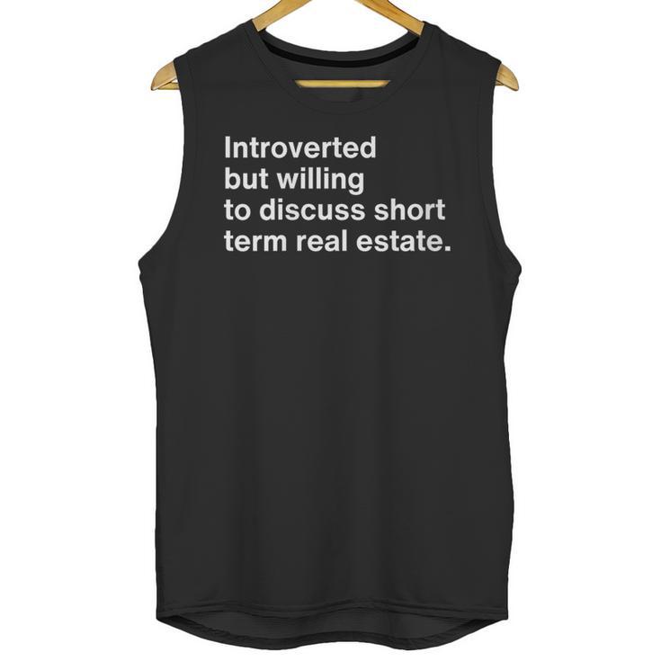Introverted Person Short Term Real Estate Market Unisex Tank Top