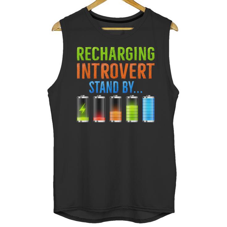 Introverted Recharging Introvert Saying Sarcasm Unisex Tank Top
