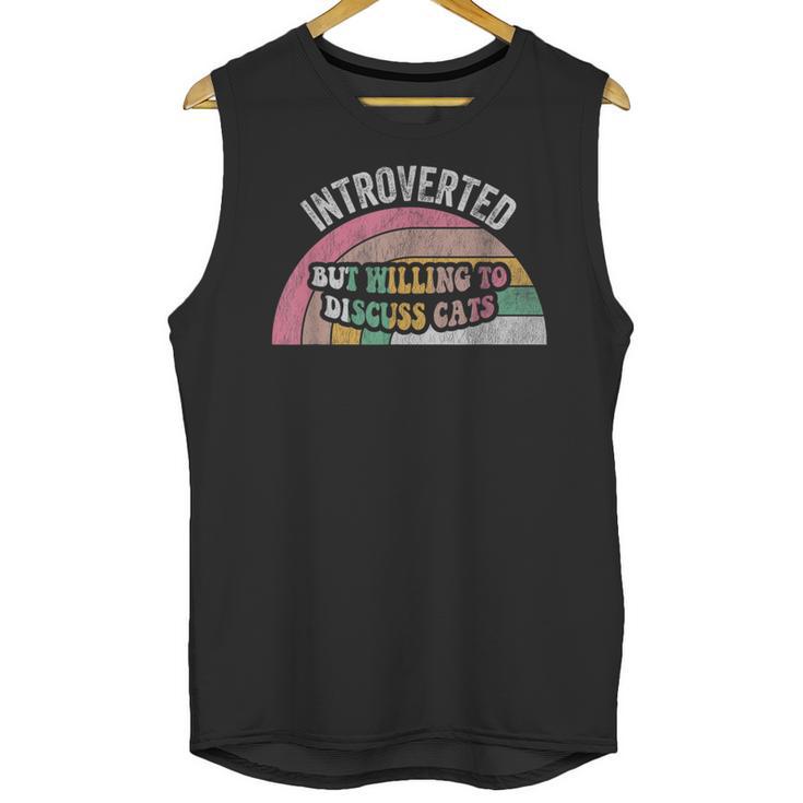 Introverted But Willing To Discuss Cats Rainbow Unisex Tank Top