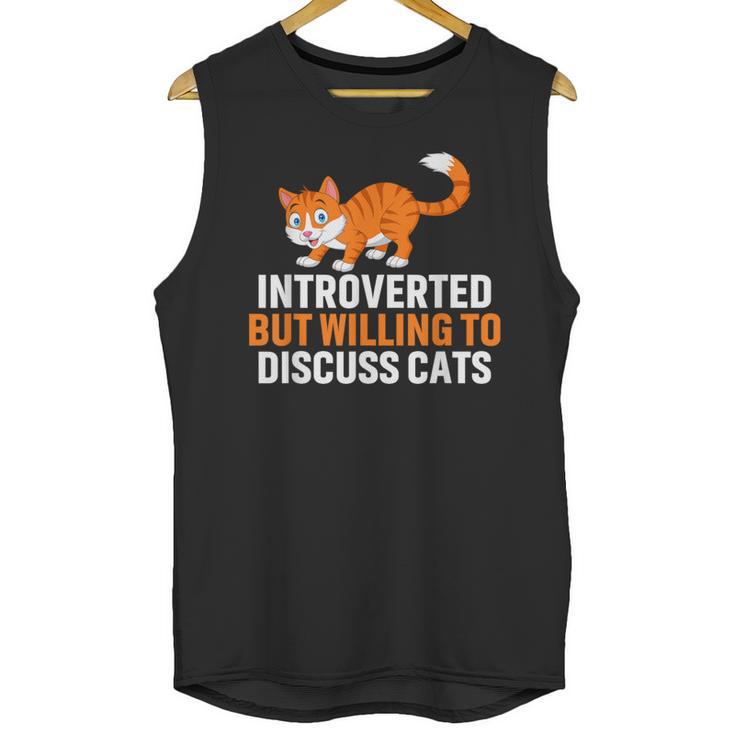 Introverts Cat Lover Introvert Antisocial Cats Anti Social Unisex Tank Top