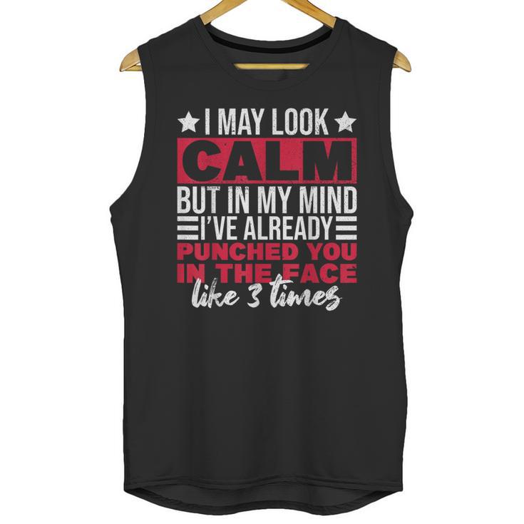 Introverts I May Look Calm But In My Head Unisex Tank Top