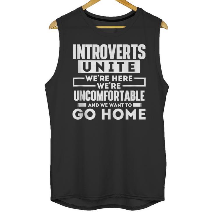 Introverts Unite Quiet Observer Introverted Antisocial Unisex Tank Top