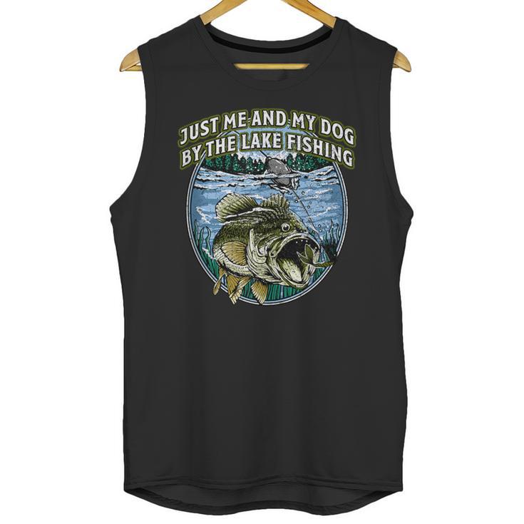 Just Let Me And My Dog By Lake Fishing Introvert Lifestyle Unisex Tank Top
